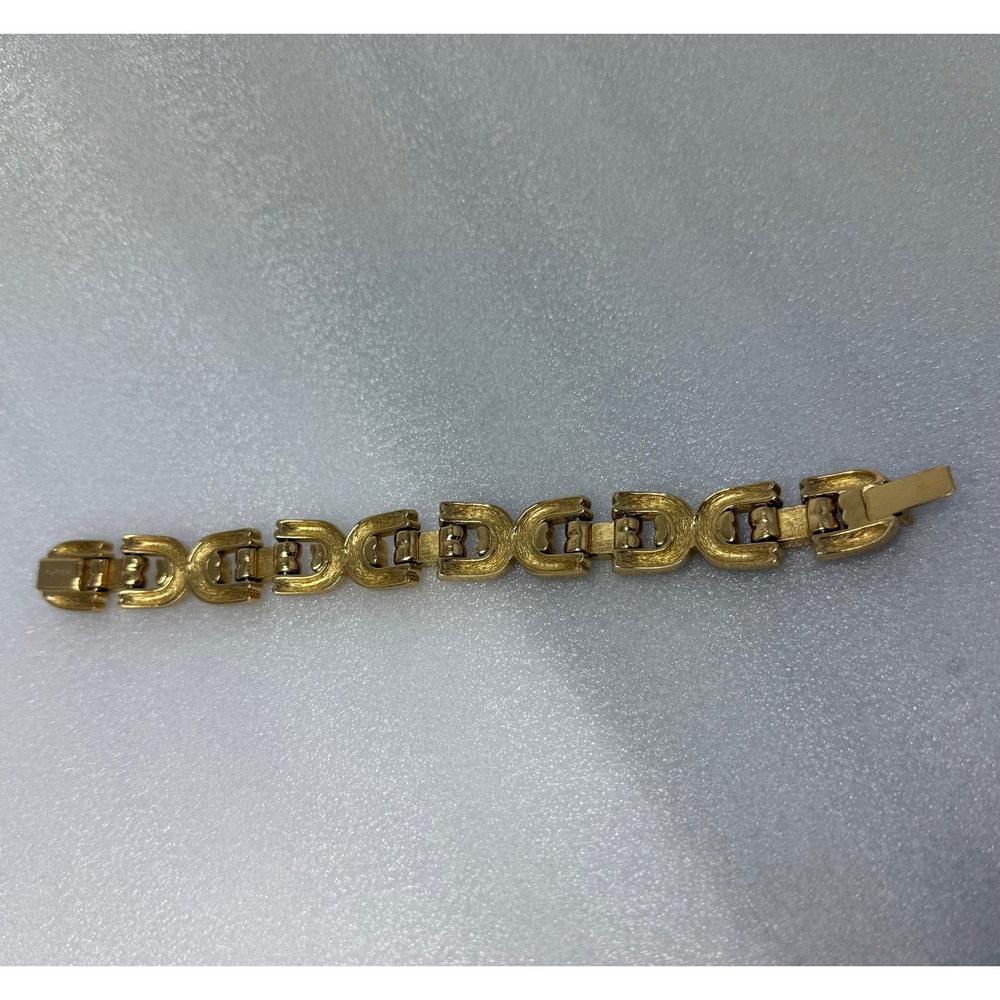 Vintage Dior‎ Gold Tone Chain Link Bracelet 191g Pave Crystal Statement 7” - Picture 6 of 9